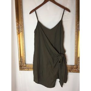 Green Vestique Wrap Dress